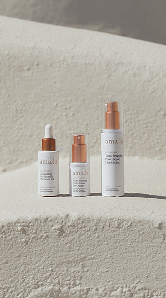 Amala Youth Renewing Powerhouse Face Cream, Youth Renewing Powerhouse Eye Cream & Illuminating Pro-Retinoic Treatment Oil